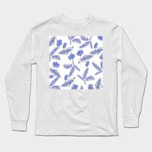 Blue Flowers Long Sleeve T-Shirt